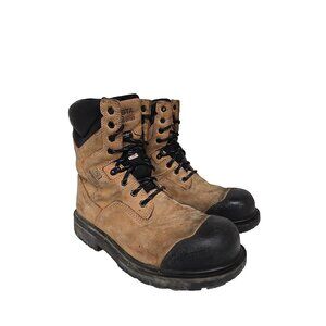 DAKOTA Men's 8" Steel Toe Steel Plate Quad Comfort Work Boots 8522 Wheat 10.5W
